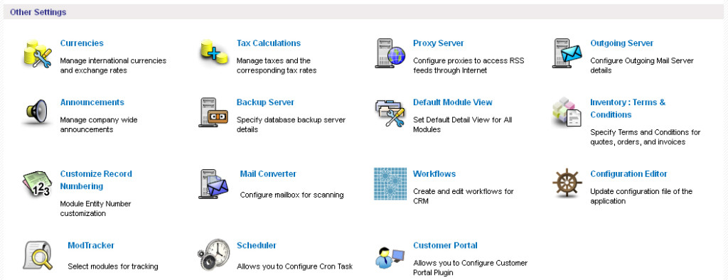 other settings management