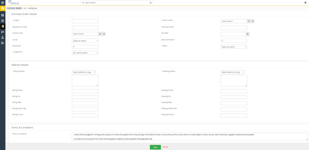 Inventory Management CRM