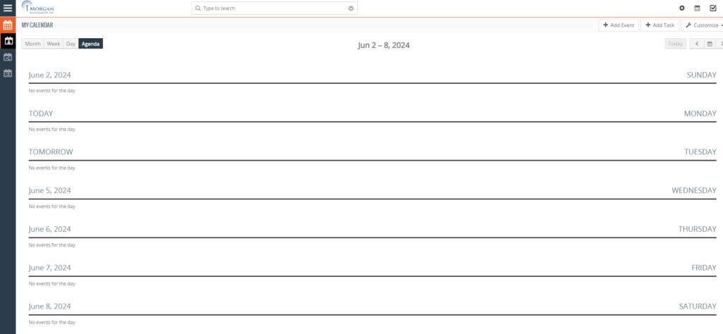 Lead CRM Calendar