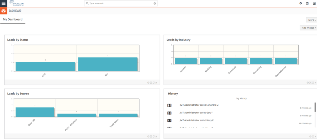 Lead CRM Dashboard