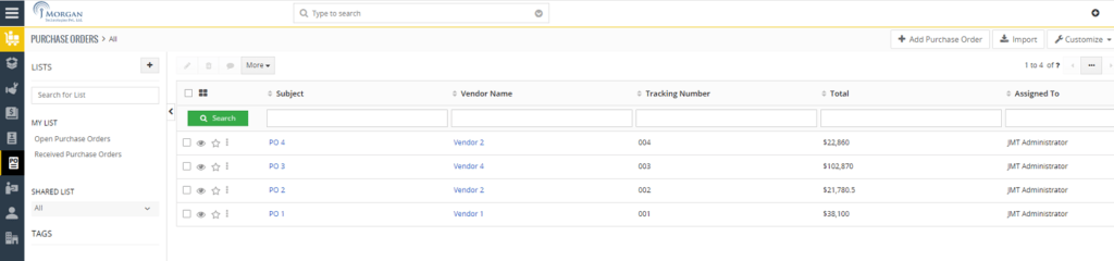 Inventory Management CRM