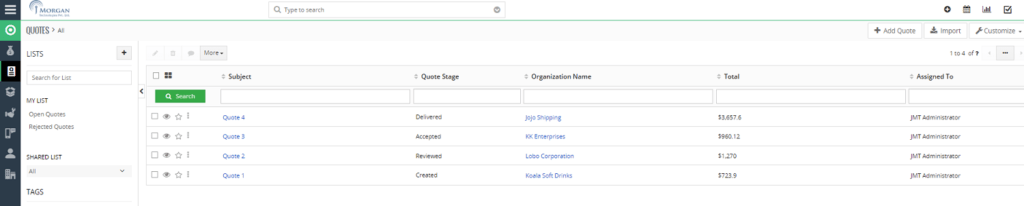 Project Management CRM